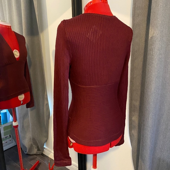 Free People Burgundy Top - Picture 2 of 3